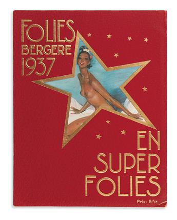 (THEATER.) Pair of programs for the Folies Bergère featuring Josephine Baker.
